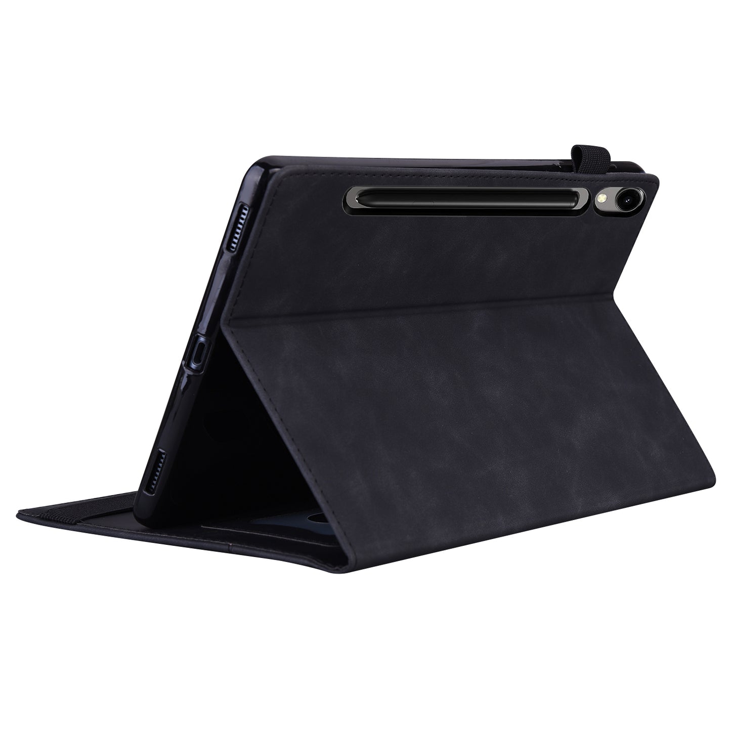 For Samsung Galaxy Tab S9 FE+ Tablet Case Wallet Stand Business Leather Cover - Black