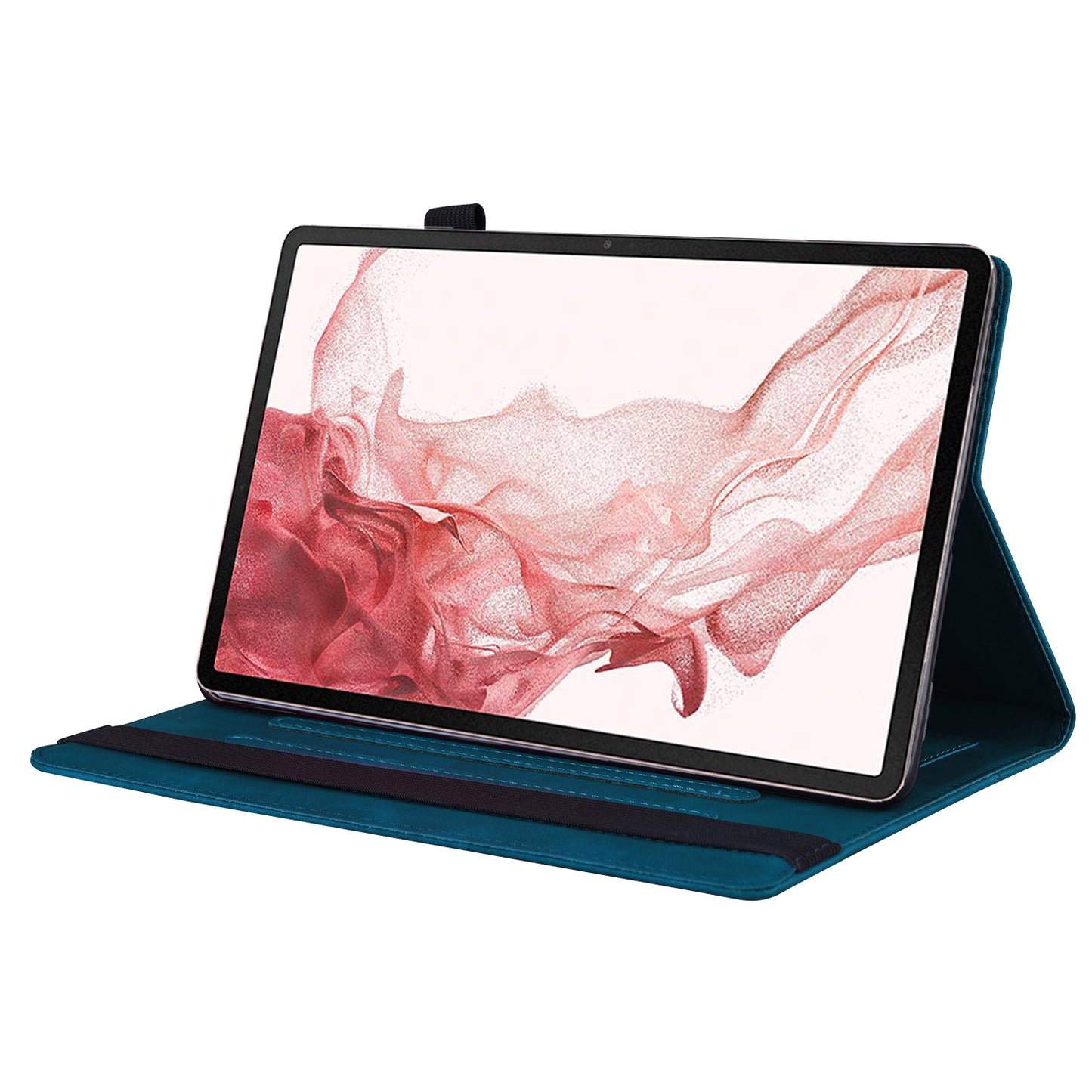 For Samsung Galaxy Tab S9 FE+ Tablet Case Wallet Stand Business Leather Cover - Blue