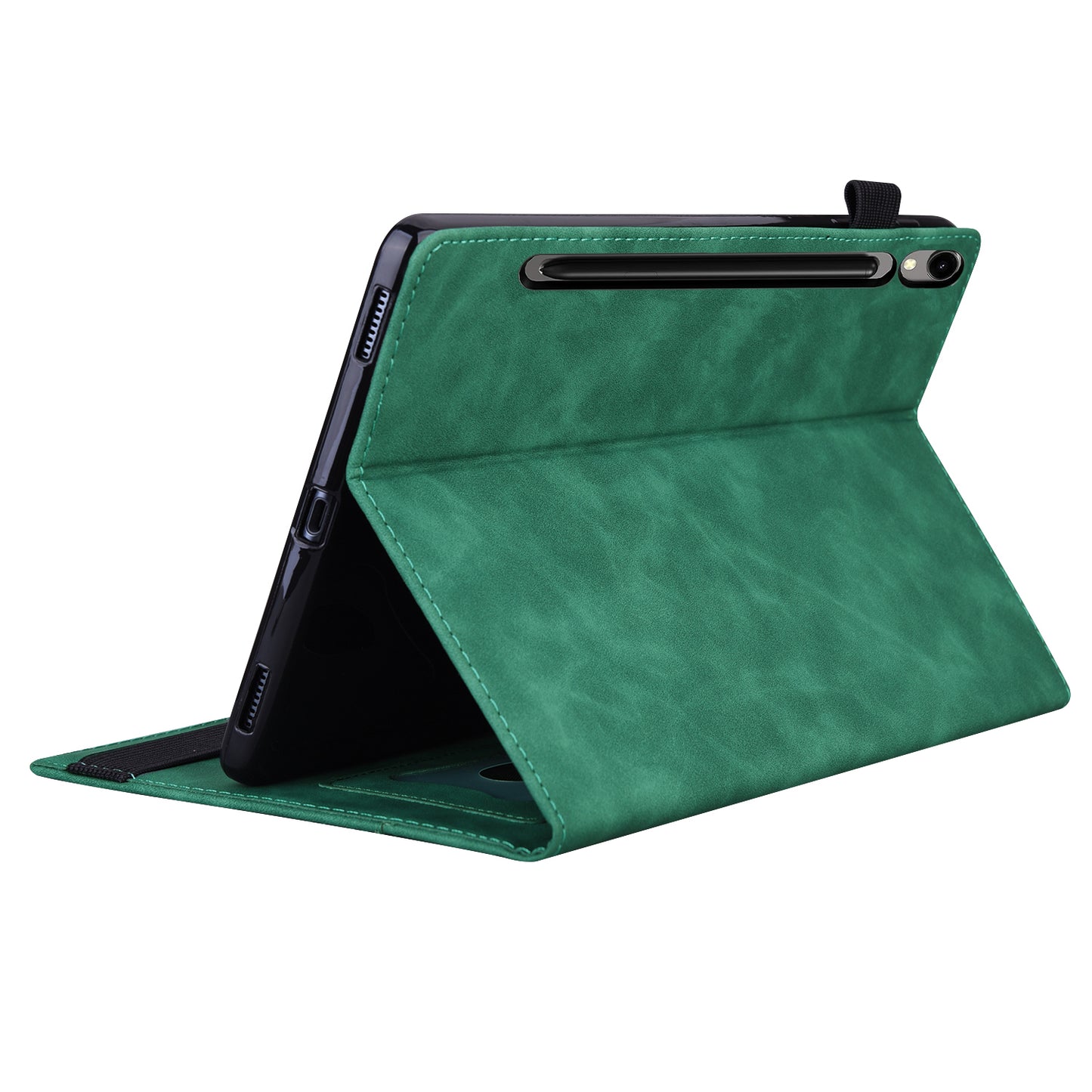 For Samsung Galaxy Tab S9 FE+ Tablet Case Wallet Stand Business Leather Cover - Green