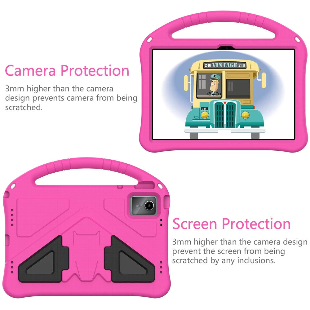For Lenovo Tab M11 / Xiaoxin Pad 11 2024 Tablet Case with Handle Drop Proof EVA Cover - Rose