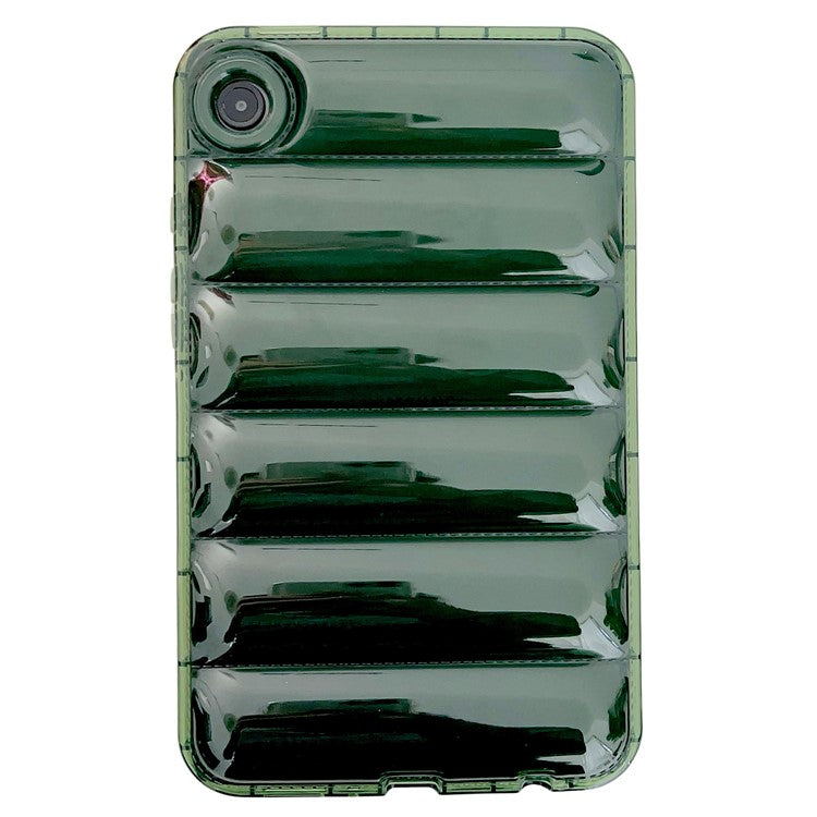 For Samsung Galaxy Tab A9 TPU Case Transparent Down Jacket Design Shock Absorption - Green
