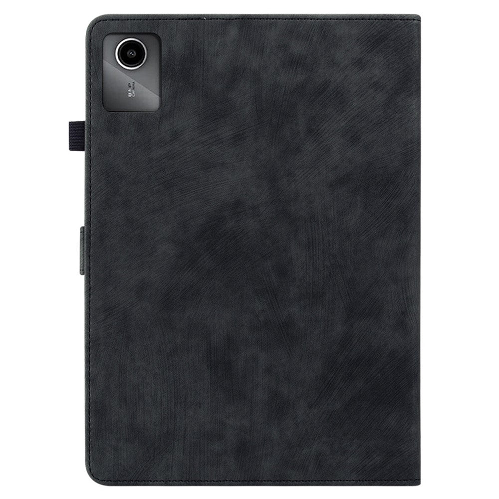 For Lenovo Tab M11 / Xiaoxin Pad 11 2024 Case Card Slots Leather Tablet Cover - Black