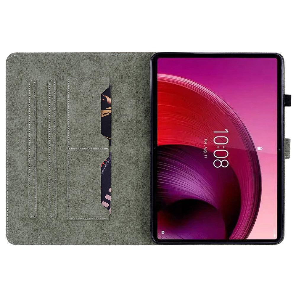 For Lenovo Tab M11 / Xiaoxin Pad 11 2024 Case Card Slots Leather Tablet Cover - Brown