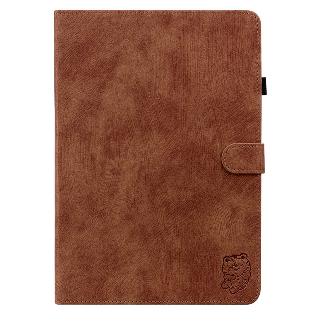 For Lenovo Tab M11 / Xiaoxin Pad 11 2024 Case Card Slots Leather Tablet Cover - Brown