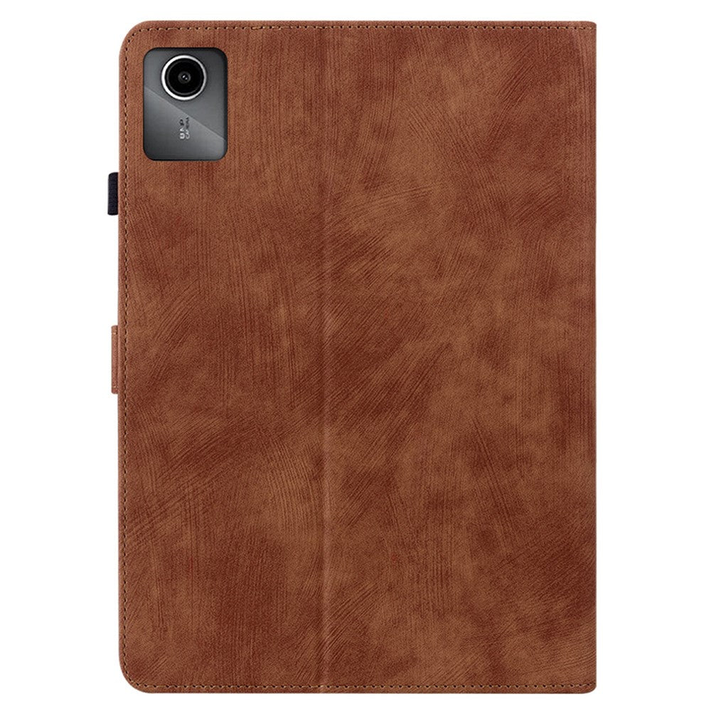 For Lenovo Tab M11 / Xiaoxin Pad 11 2024 Case Card Slots Leather Tablet Cover - Brown