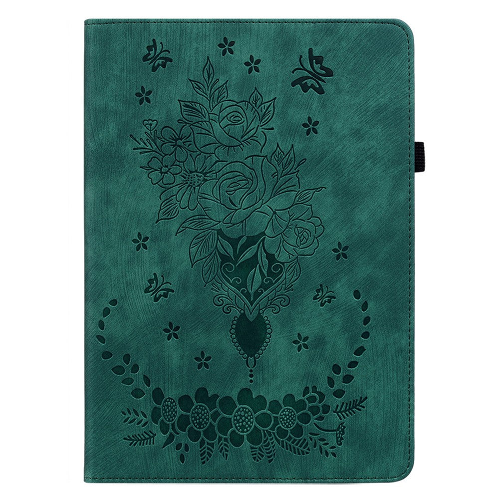 For Lenovo Tab M11 / Xiaoxin Pad 11 2024 Case Card Holder Stand PU Leather Tablet Cover - Green