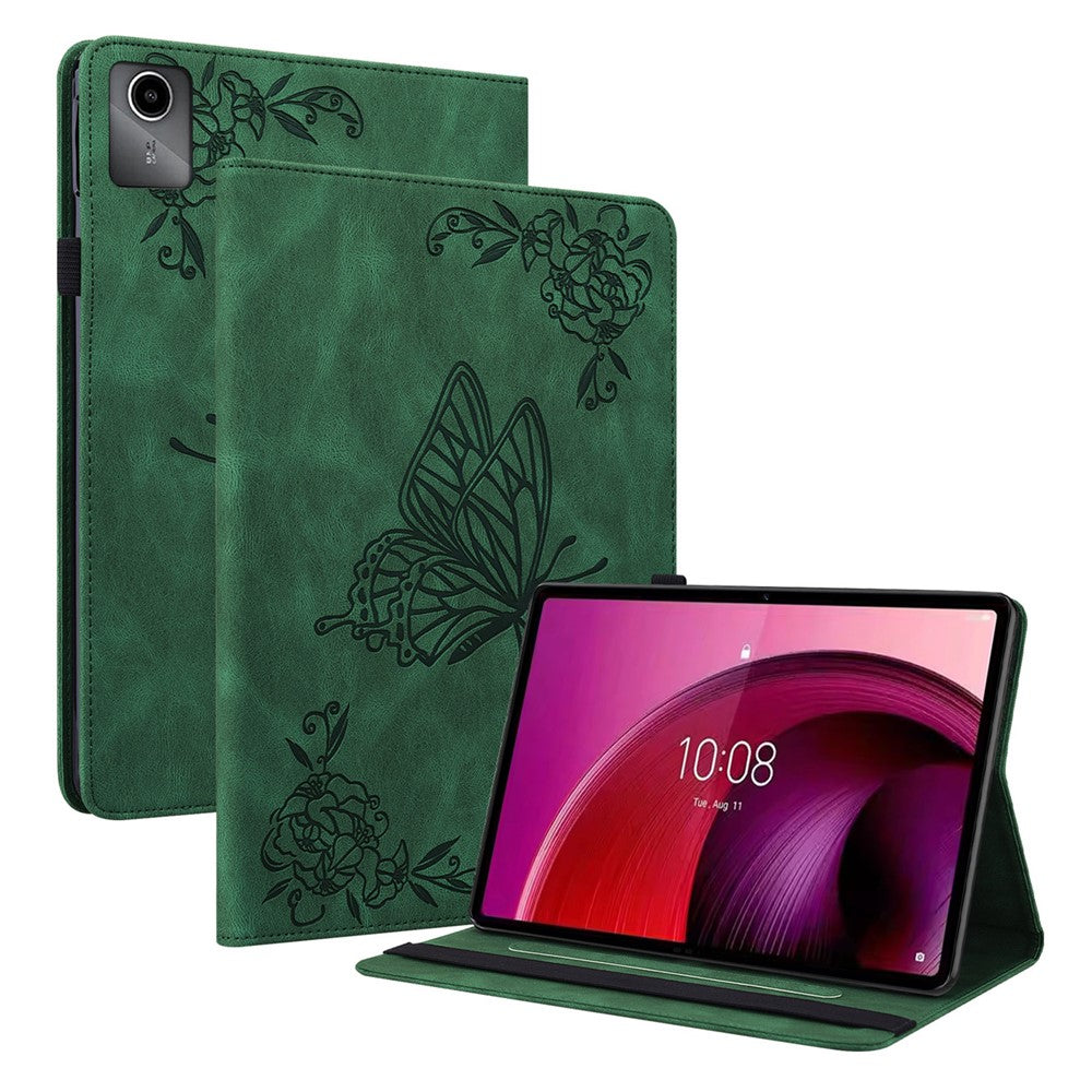 For Lenovo Tab M11 / Xiaoxin Pad 11 2024 Case Tablet Leather Cover with Card Slots - Green