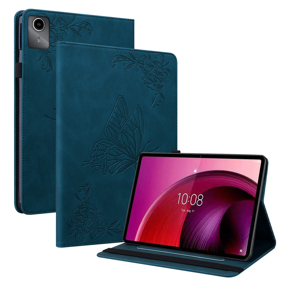 For Lenovo Tab M11 / Xiaoxin Pad 11 2024 Case Tablet Leather Cover with Card Slots - Dark Blue