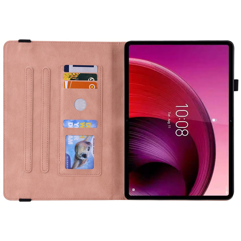 For Lenovo Tab M11 / Xiaoxin Pad 11 2024 Case Tablet Leather Cover with Card Slots - Pink