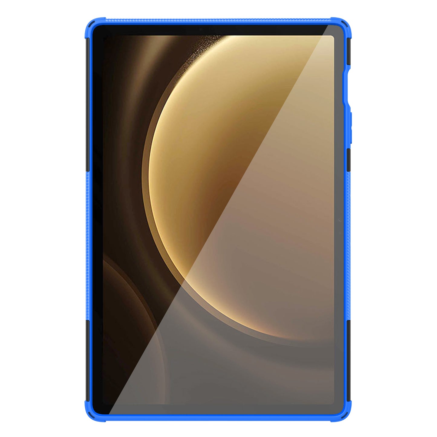 For Samsung Galaxy Tab S9 FE+ Case Tire Texture Kickstand TPU+PC Tablet Cover - Blue