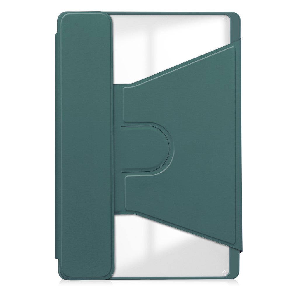 For Lenovo Tab M11 / Xiaoxin Pad 11 2024 Tablet Case 360-Degree Rotating Stand Anti-fall Cover (without Keyboard) - Blackish Green
