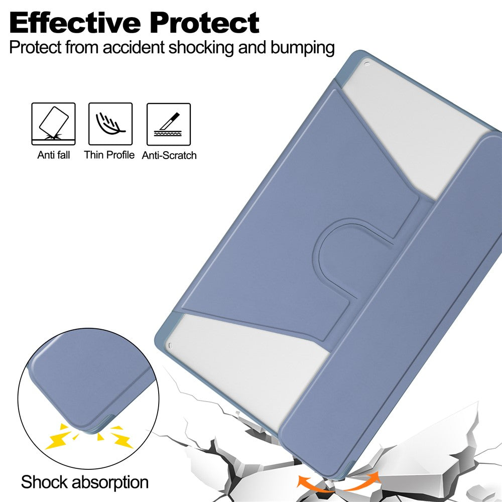 For Lenovo Tab M11 / Xiaoxin Pad 11 2024 Tablet Case 360-Degree Rotating Stand Anti-fall Cover (without Keyboard) - Purple