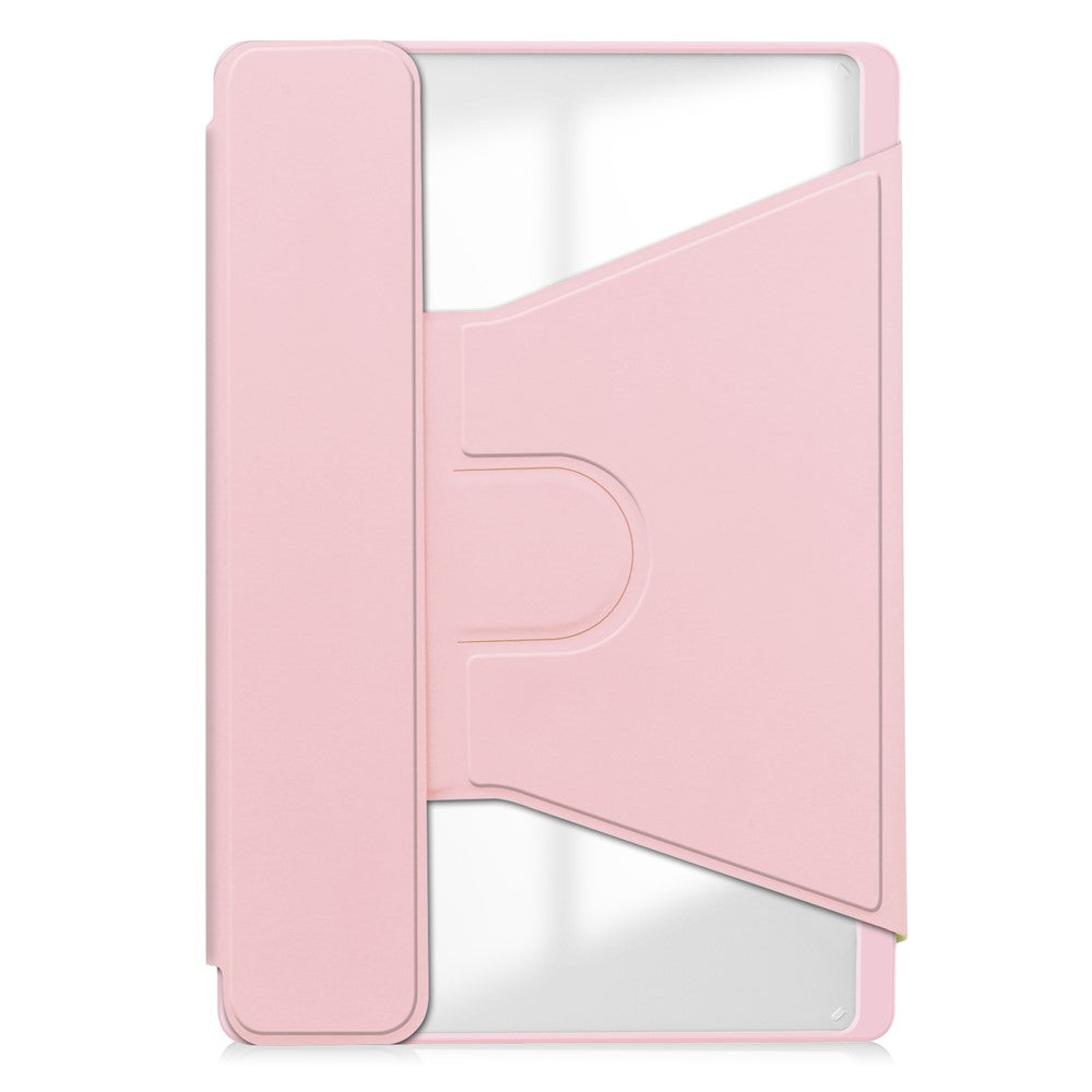 For Lenovo Tab M11 / Xiaoxin Pad 11 2024 Tablet Case 360-Degree Rotating Stand Anti-fall Cover (without Keyboard) - Pink