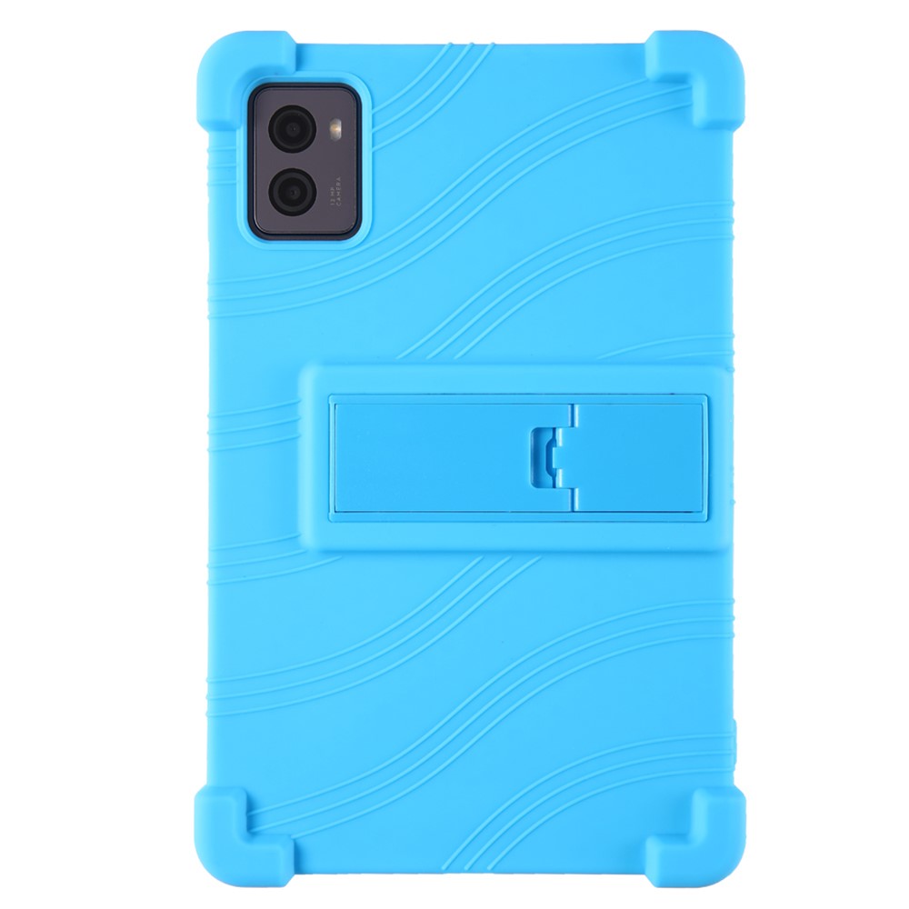 For Lenovo Legion Y700 (2023) Silicone Case Four Corners Protective Kickstand Cover - Sky Blue
