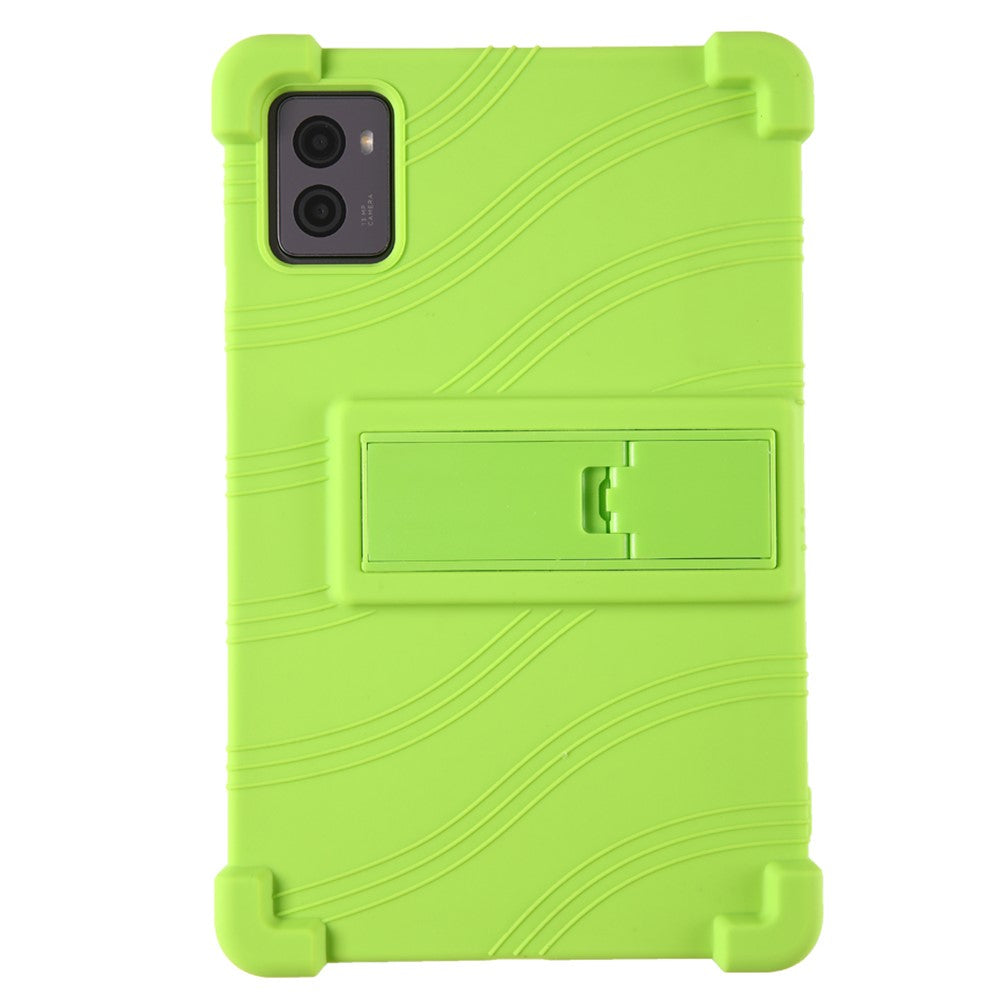 For Lenovo Legion Y700 (2023) Silicone Case Four Corners Protective Kickstand Cover - Green