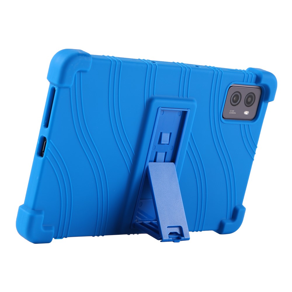 For Lenovo Legion Y700 (2023) Silicone Case Four Corners Protective Kickstand Cover - Orange