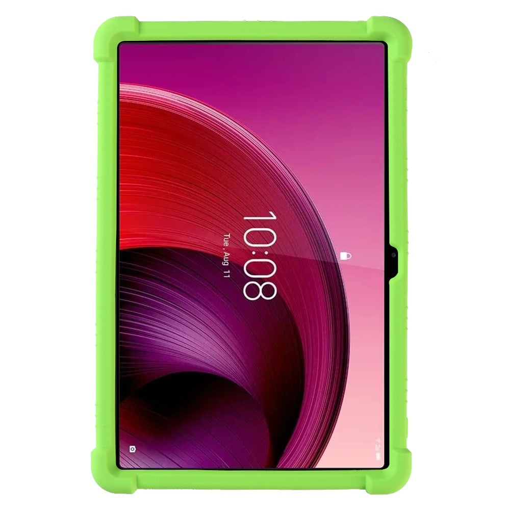 For Lenovo Tab M11 / Xiaoxin Pad 11 2024 Kickstand Case Reinforced Corners Silicone Cover - Green