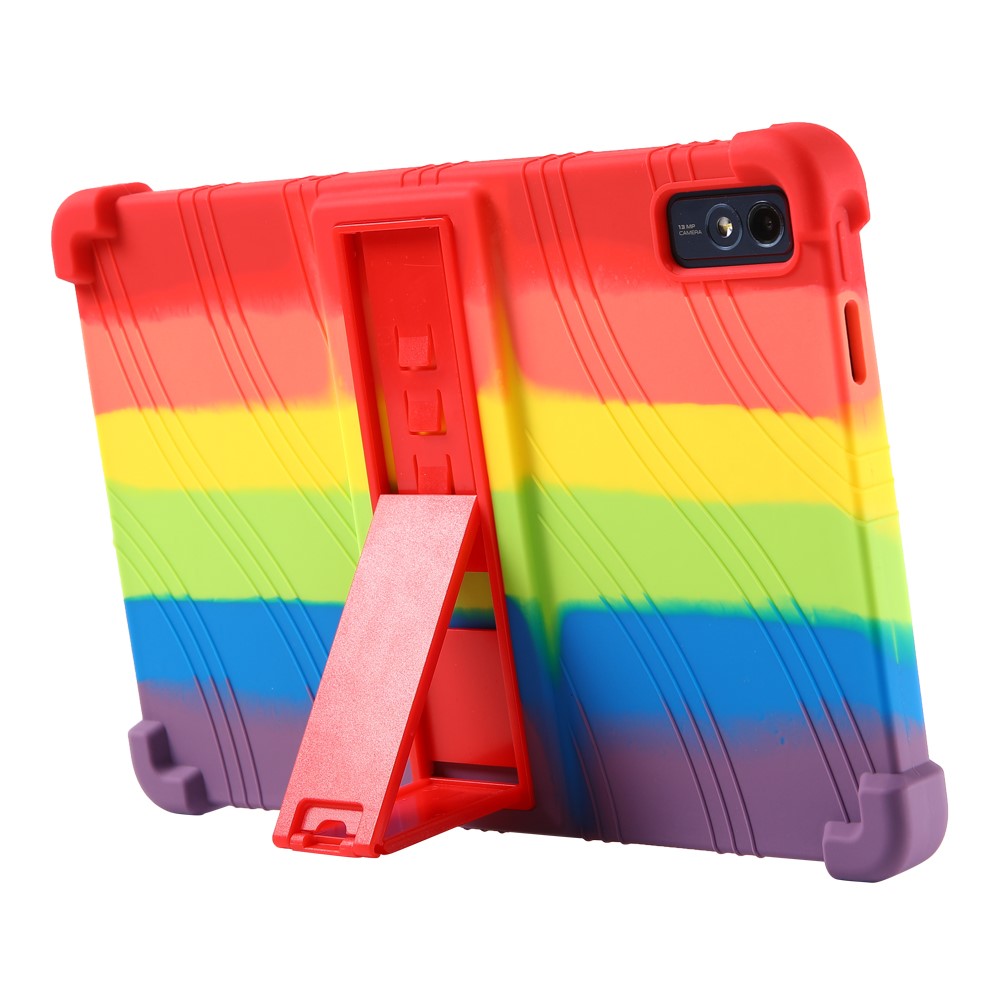 For Lenovo Tab M10 5G Silicone Protective Case Folding Kickstand Tablet Anti-drop Cover - Multi-color