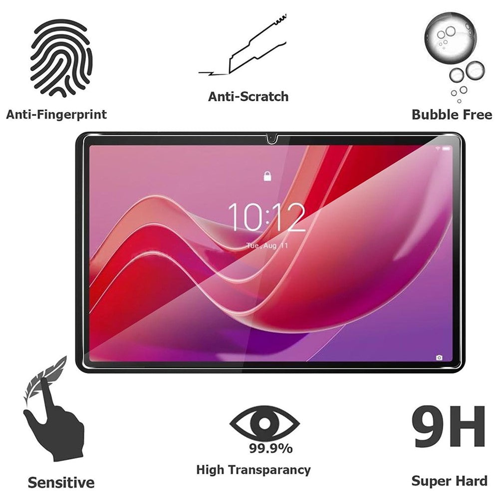 For Lenovo Tab M11 / Xiaoxin Pad 11 2024 Clear TPU Tablet Case + 2Pcs Tempered Glass Screen Protector