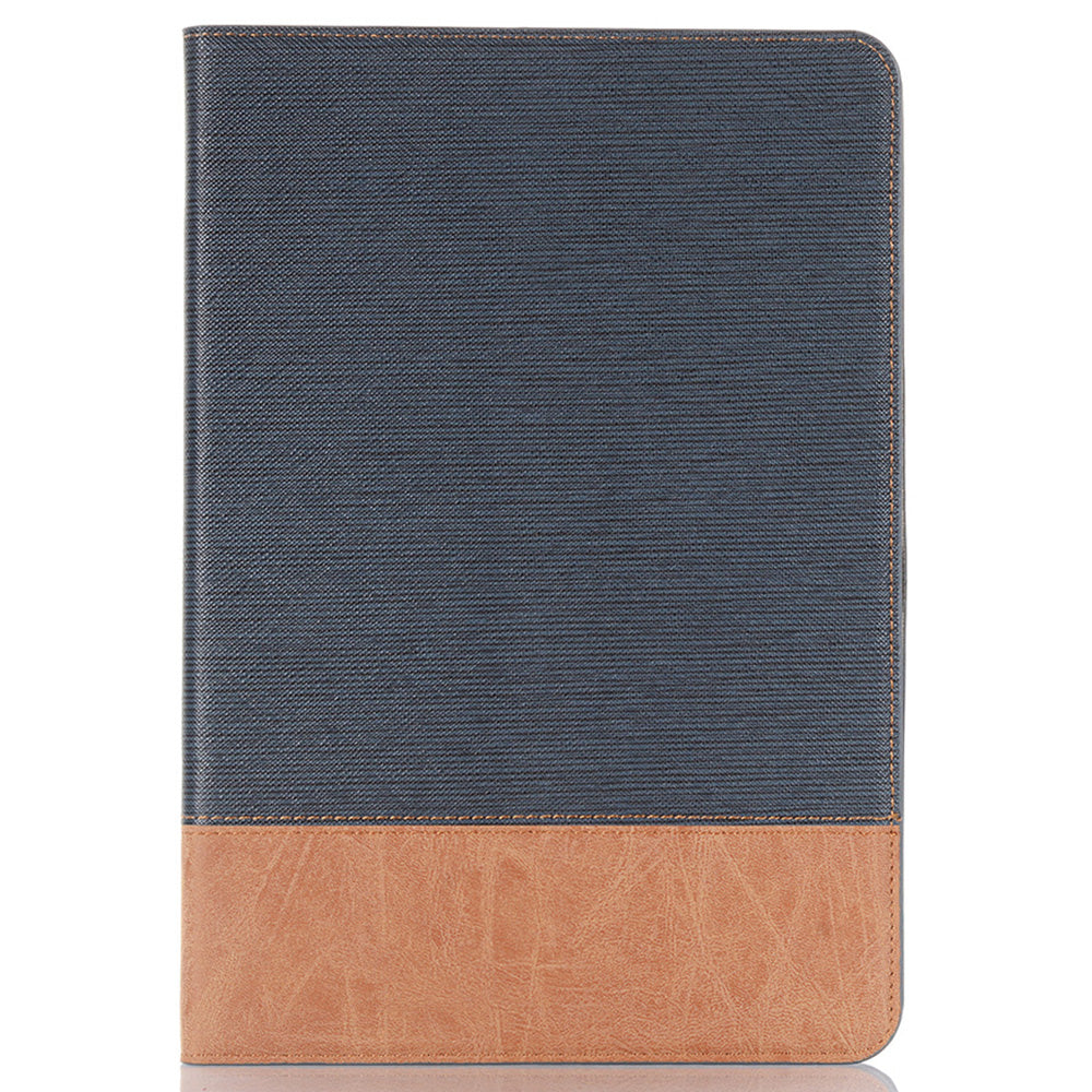 For Samsung Galaxy Tab S9 FE Wallet Case Cross Texture PU Leather Tablet Cover - Dark Blue