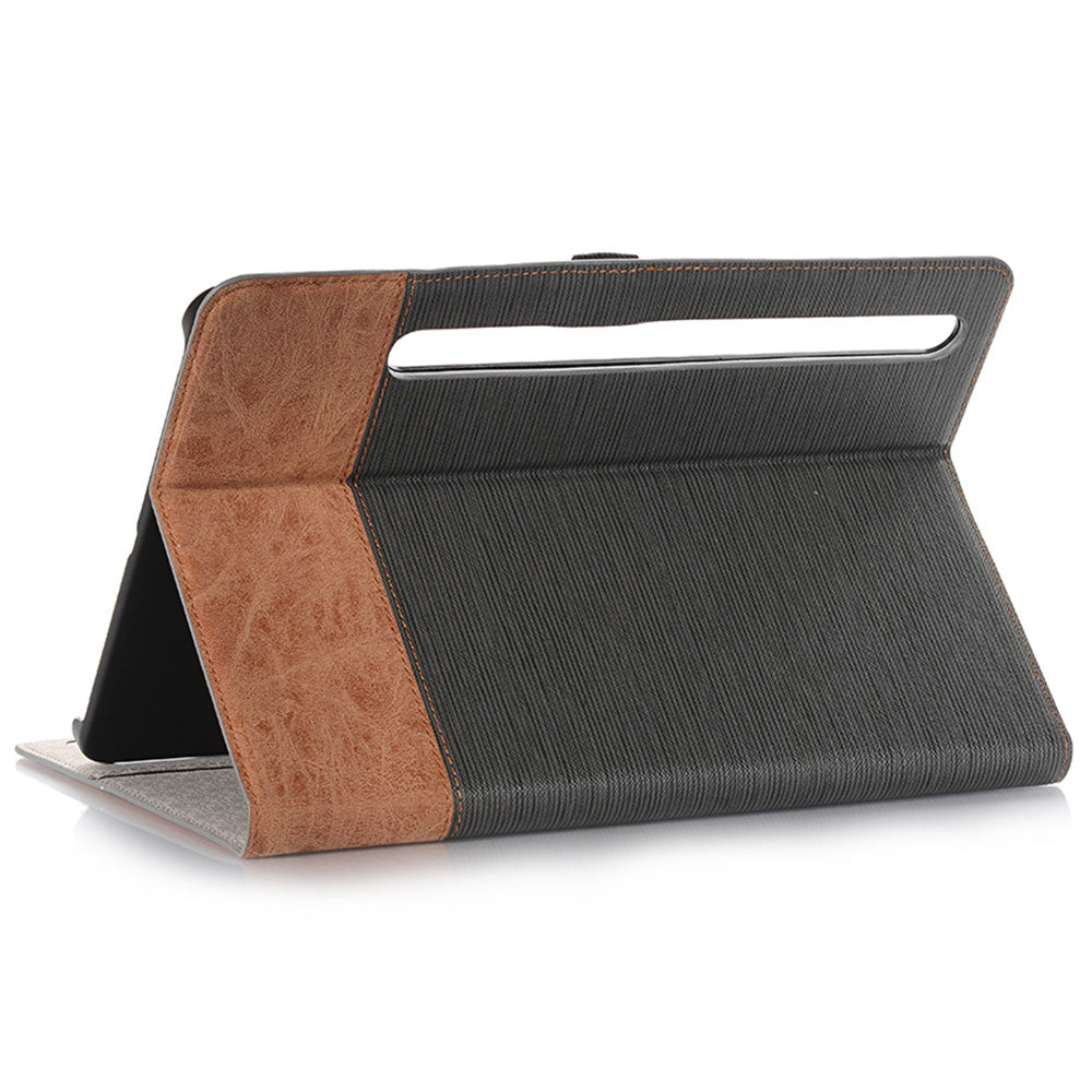 For Samsung Galaxy Tab S9 FE Wallet Case Cross Texture PU Leather Tablet Cover - Grey