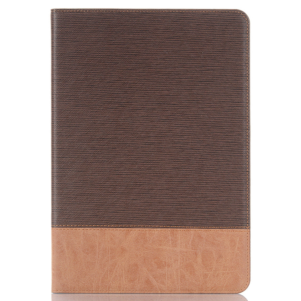 For Samsung Galaxy Tab S9 FE Wallet Case Cross Texture PU Leather Tablet Cover - Brown