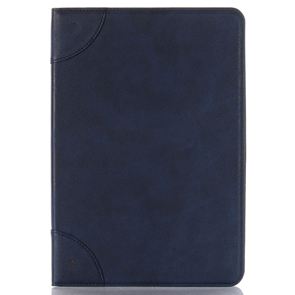 For Samsung Galaxy Tab S9 FE Tablet Case Cross Texture Card Slots PU Leather Flip Cover - Dark Blue
