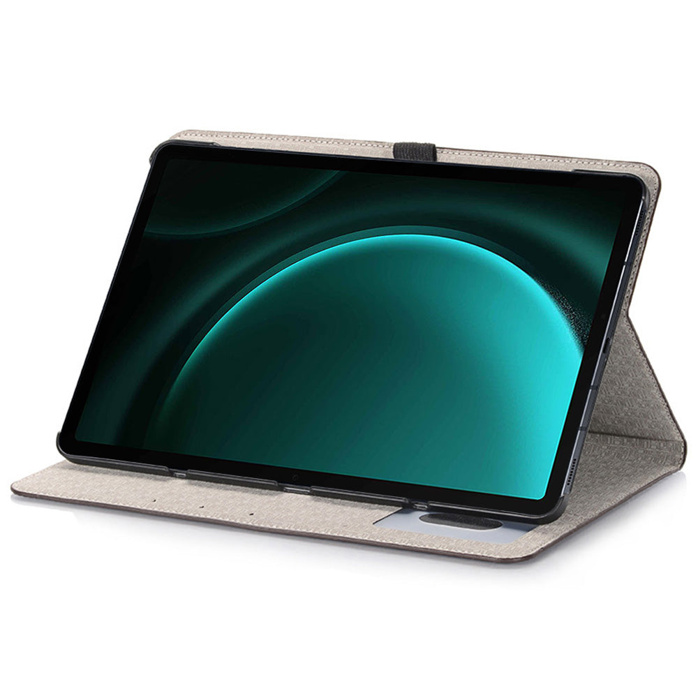 For Samsung Galaxy Tab S9 FE Case Viewing Stand Leather Wallet Tablet Cover - Black