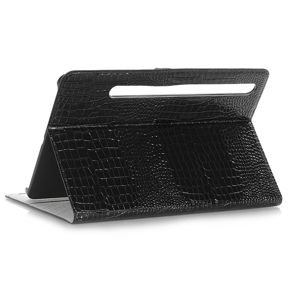 For Samsung Galaxy Tab S9 FE Case Viewing Stand Leather Wallet Tablet Cover - Black