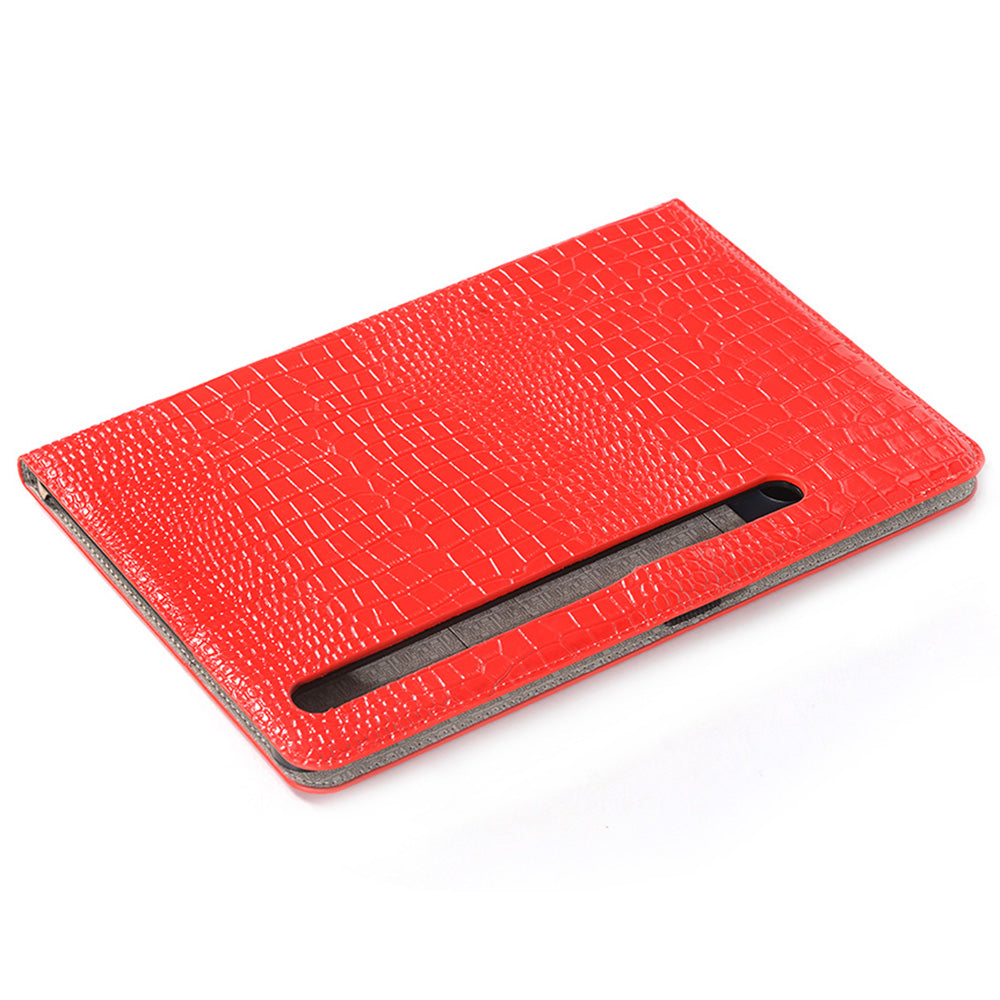 For Samsung Galaxy Tab S9 FE Case Viewing Stand Leather Wallet Tablet Cover - Red