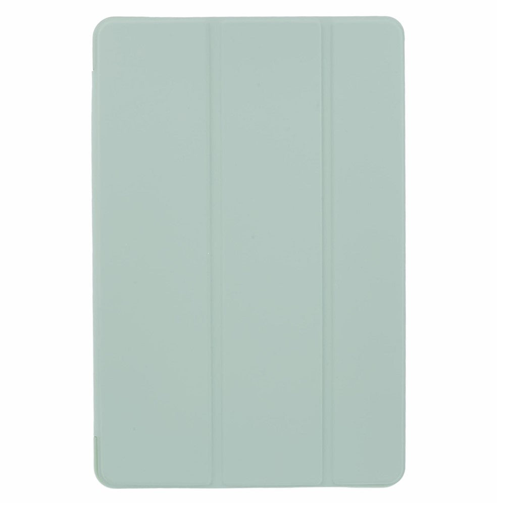 For Lenovo Tab M11 / Xiaoxin Pad 11 2024 Case Leather+Silicone Tri-fold Stand Shell Tablet Cover - Light Green