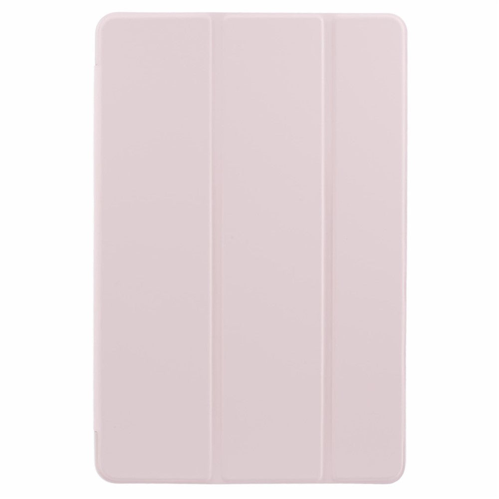 For Lenovo Tab M11 / Xiaoxin Pad 11 2024 Case Leather+Silicone Tri-fold Stand Shell Tablet Cover - Pink