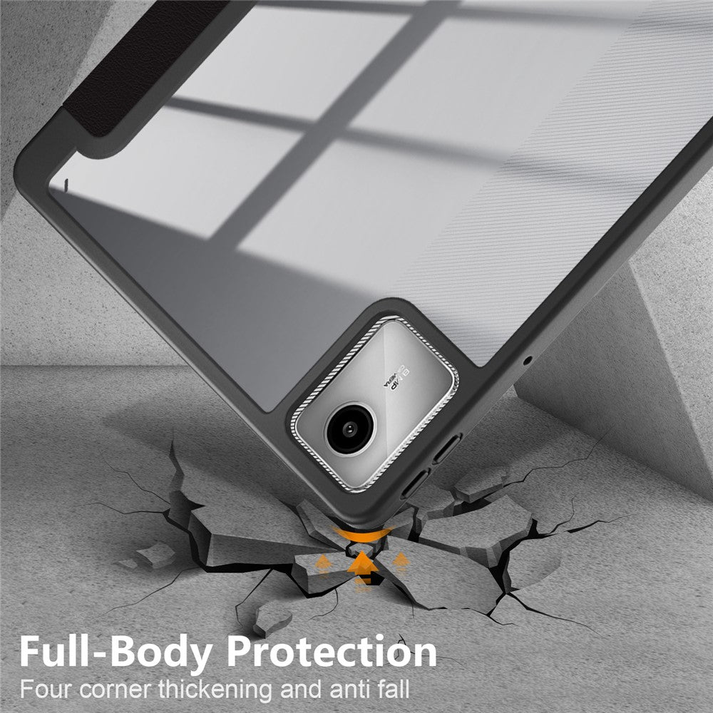 For Lenovo Tab M11 / Xiaoxin Pad 11 2024 330 Case Full-Body Tri-fold Stand Pattern Tablet Smart Cover - Eyes