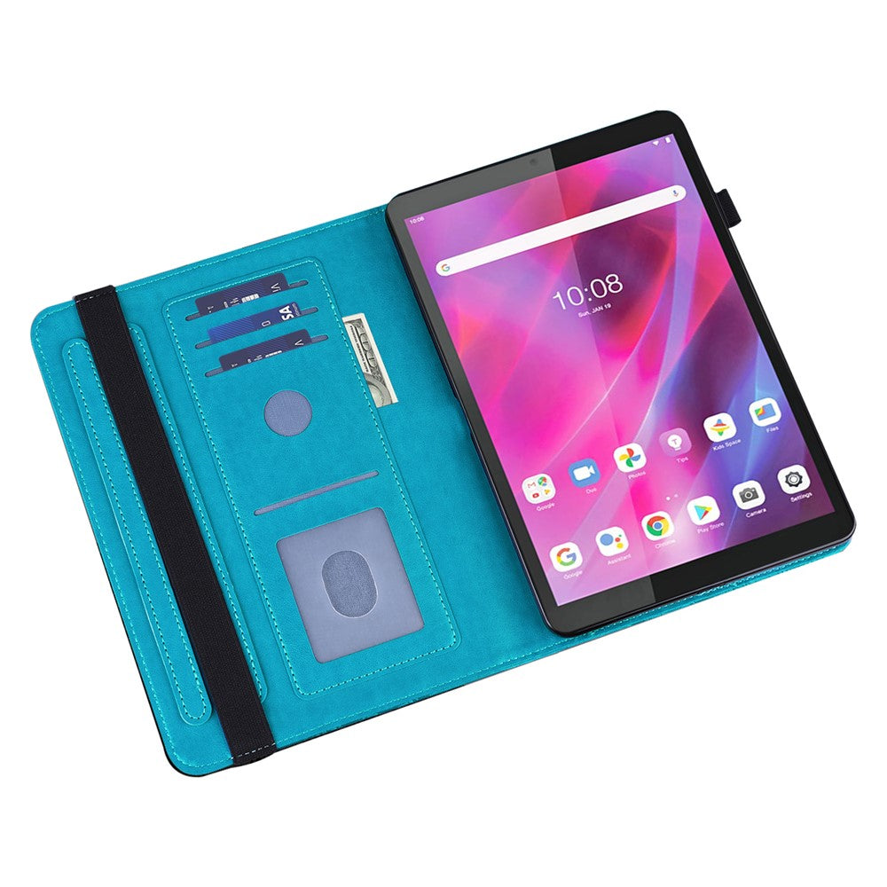 For Lenovo Tab M11 / Xiaoxin Pad 11 2024 Case Leather Tablet Cover with Card Slots Stand - Blue