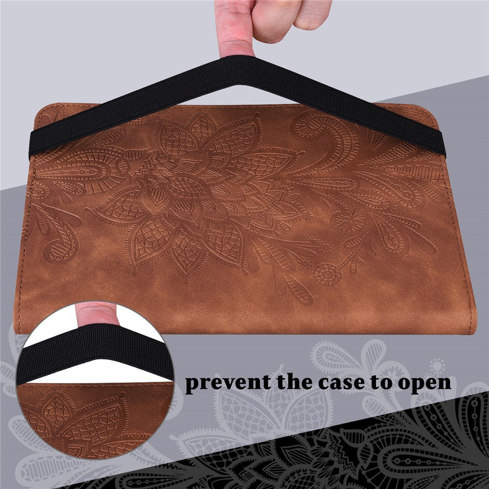For Lenovo Tab M11 / Xiaoxin Pad 11 2024 Case Leather Tablet Cover with Card Slots Stand - Brown