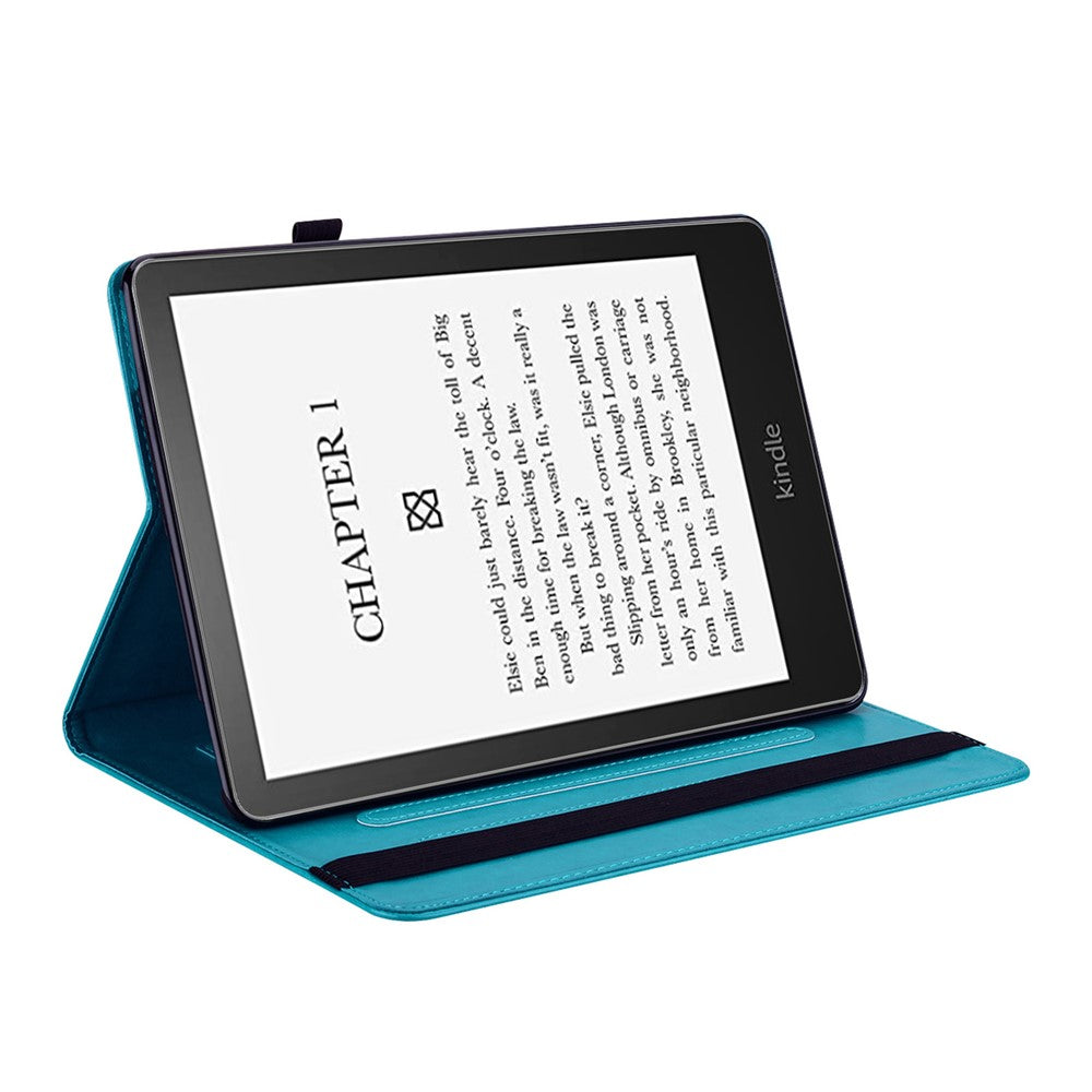 For Lenovo Tab M11 / Xiaoxin Pad 11 2024 Leather Case Tree Deer Pattern Stand Tablet Cover - Blue