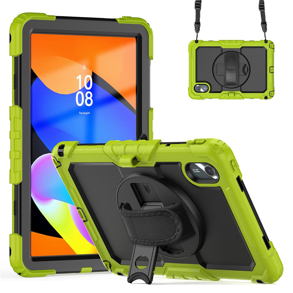 For Lenovo Xiaoxin Pad 11 2025 / 2024 / Idea Tab / K11 Gen 2 / M11 / K11 LTE (2024) Case PC+Silicone Tablet Cover - Black+Yellow-green