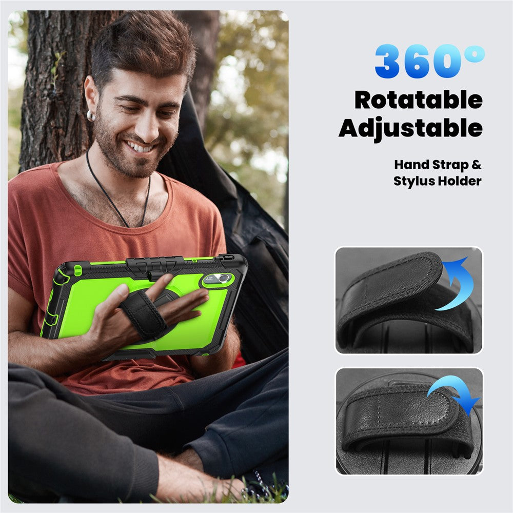 For Lenovo Xiaoxin Pad 11 2025 / 2024 / Idea Tab / K11 Gen 2 / M11 / K11 LTE (2024) Case PC+Silicone Tablet Cover - Yellow-green+Black