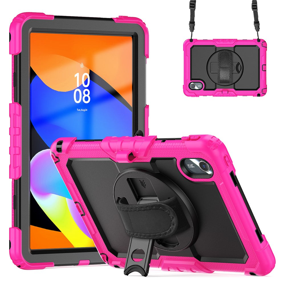 For Lenovo Xiaoxin Pad 11 2025 / 2024 / Idea Tab / K11 Gen 2 / M11 / K11 LTE (2024) Case PC+Silicone Tablet Cover - Black+Rose