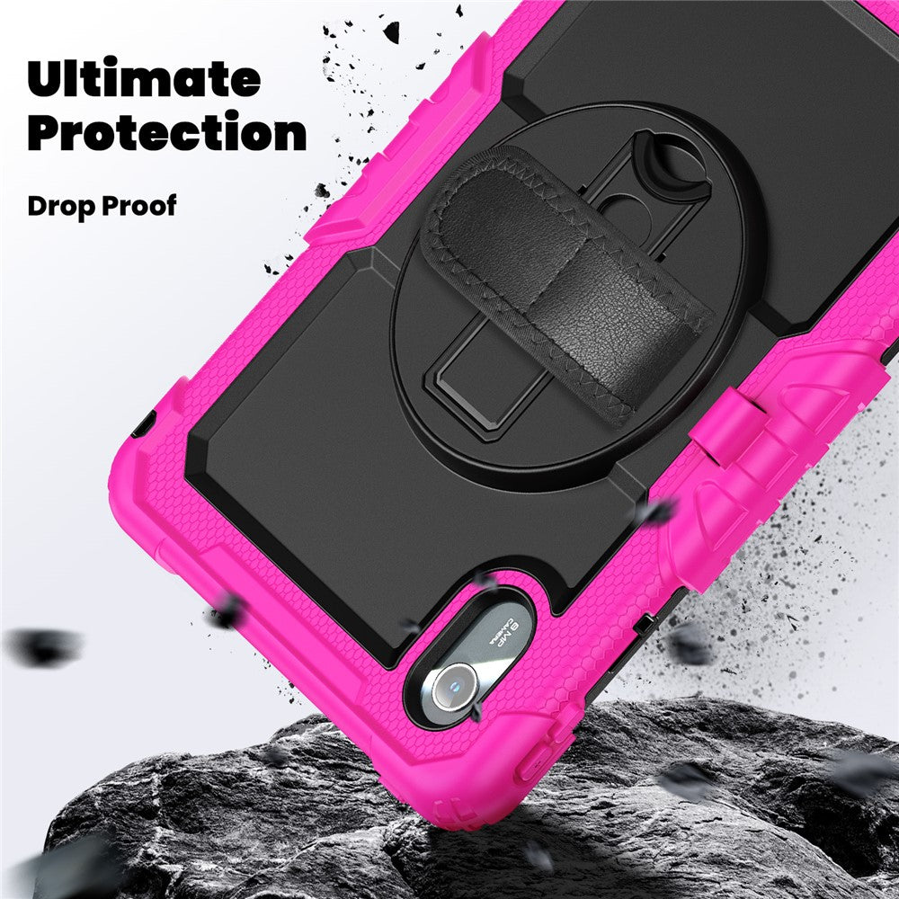 For Lenovo Xiaoxin Pad 11 2025 / 2024 / Idea Tab / K11 Gen 2 / M11 / K11 LTE (2024) Case PC+Silicone Tablet Cover - Black+Rose