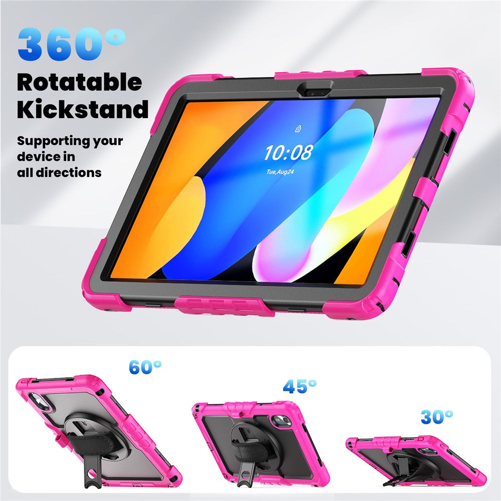For Lenovo Xiaoxin Pad 11 2025 / 2024 / Idea Tab / K11 Gen 2 / M11 / K11 LTE (2024) Case PC+Silicone Tablet Cover - Black+Rose