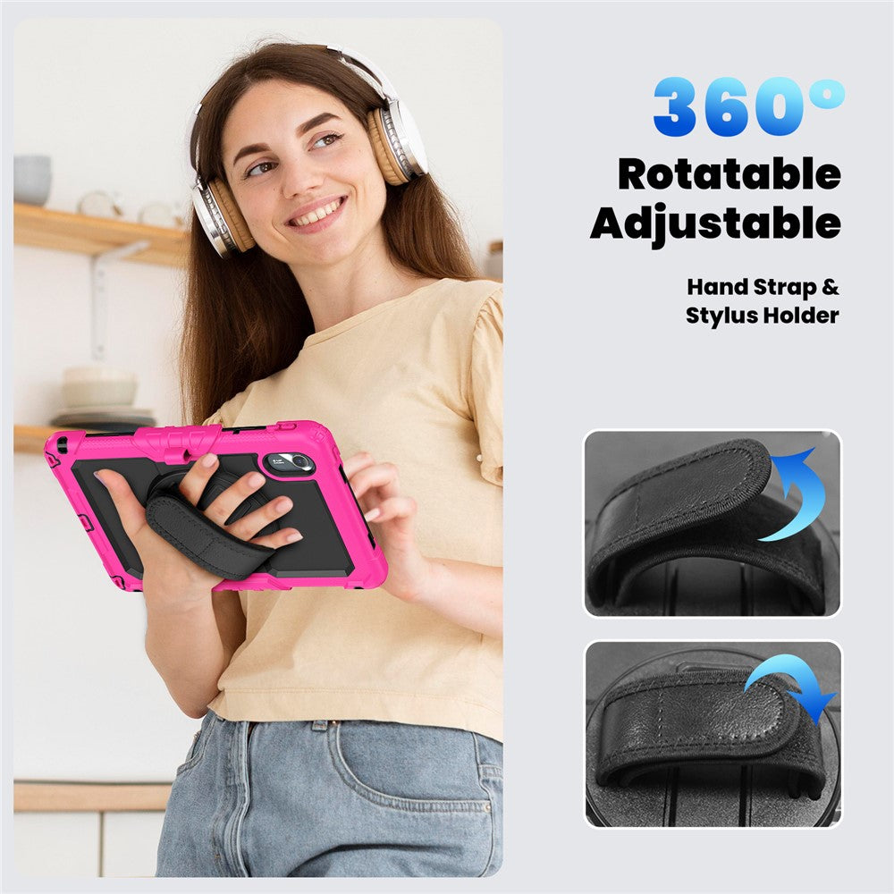 For Lenovo Xiaoxin Pad 11 2025 / 2024 / Idea Tab / K11 Gen 2 / M11 / K11 LTE (2024) Case PC+Silicone Tablet Cover - Black+Rose