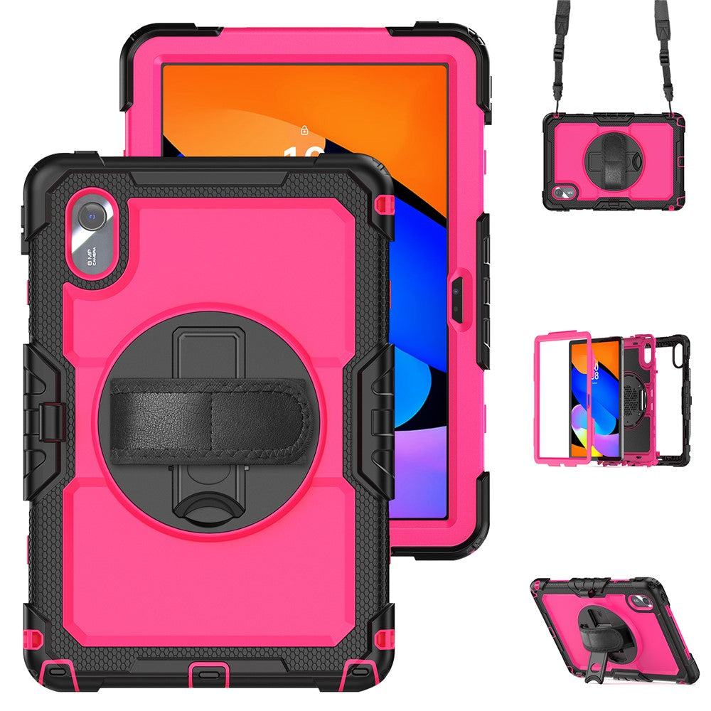 For Lenovo Xiaoxin Pad 11 2025 / 2024 / Idea Tab / K11 Gen 2 / M11 / K11 LTE (2024) Case PC+Silicone Tablet Cover - Rose+Black