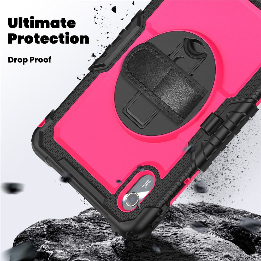 For Lenovo Xiaoxin Pad 11 2025 / 2024 / Idea Tab / K11 Gen 2 / M11 / K11 LTE (2024) Case PC+Silicone Tablet Cover - Rose+Black