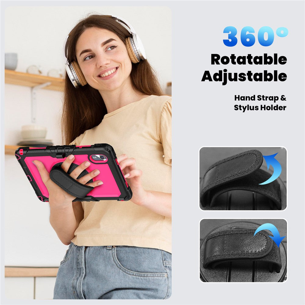 For Lenovo Xiaoxin Pad 11 2025 / 2024 / Idea Tab / K11 Gen 2 / M11 / K11 LTE (2024) Case PC+Silicone Tablet Cover - Rose+Black