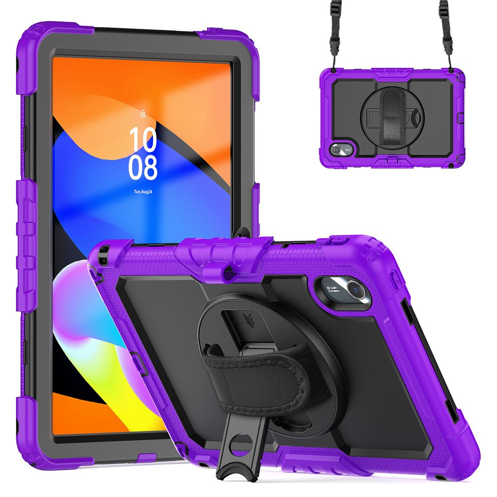For Lenovo Xiaoxin Pad 11 2025 / 2024 / Idea Tab / K11 Gen 2 / M11 / K11 LTE (2024) Case PC+Silicone Tablet Cover - Black+Purple