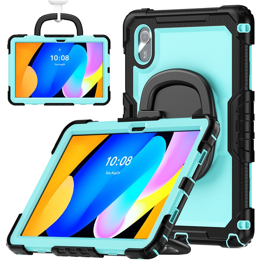 For Lenovo Xiaoxin Pad 11 2025  / 2024 / Idea Tab / K11 Gen 2 / M11 / K11 LTE (2024) Case Kickstand PC+Silicone Tablet Cover with Strap - Baby Blue / black