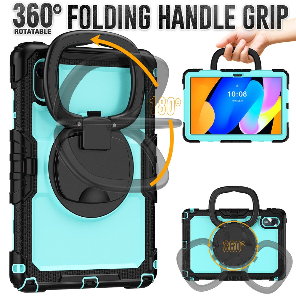 For Lenovo Xiaoxin Pad 11 2025  / 2024 / Idea Tab / K11 Gen 2 / M11 / K11 LTE (2024) Case Kickstand PC+Silicone Tablet Cover with Strap - Baby Blue / black