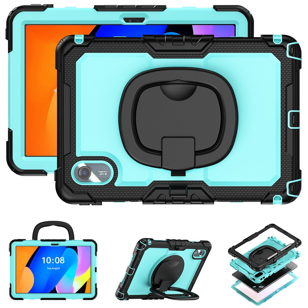 For Lenovo Xiaoxin Pad 11 2025  / 2024 / Idea Tab / K11 Gen 2 / M11 / K11 LTE (2024) Case Kickstand PC+Silicone Tablet Cover with Strap - Baby Blue / black