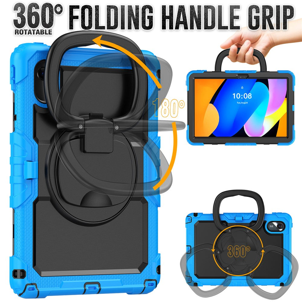 For Lenovo Xiaoxin Pad 11 2025 / 2024 / Idea Tab / K11 Gen 2 / M11 / K11 LTE (2024) Case Kickstand PC+Silicone Tablet Cover with Strap - Baby Blue